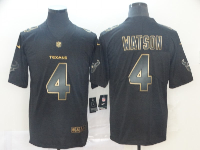 Men's Houston Texans Deshaun Watson #4 Black Player Game Jerseys
