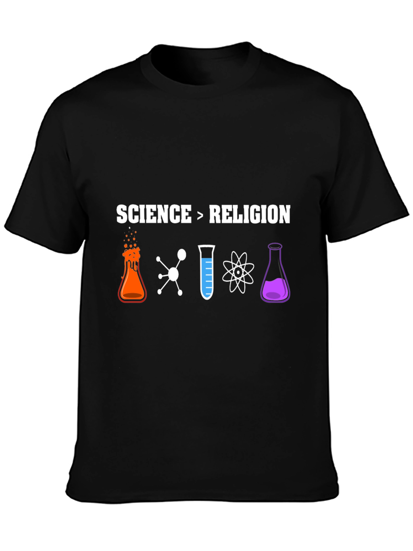 Science > Religion T-Shirt - Geeky & Bold Design