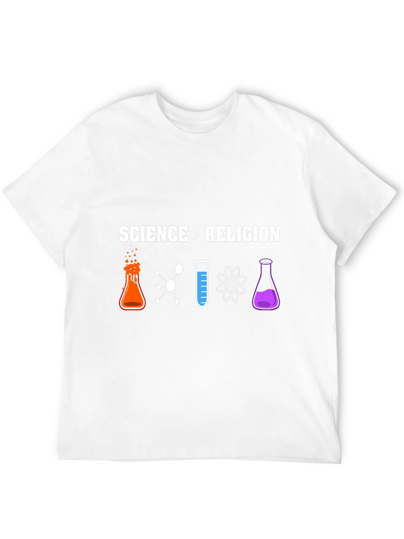 Science > Religion T-Shirt - Geeky & Bold Design