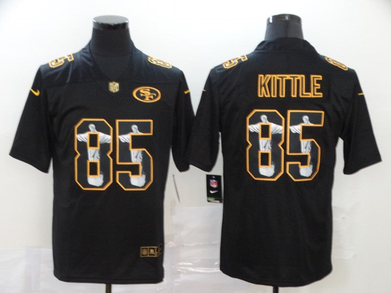 Men's San Francisco 49ers #85 George Kittle Black Authentic Game Jerseys