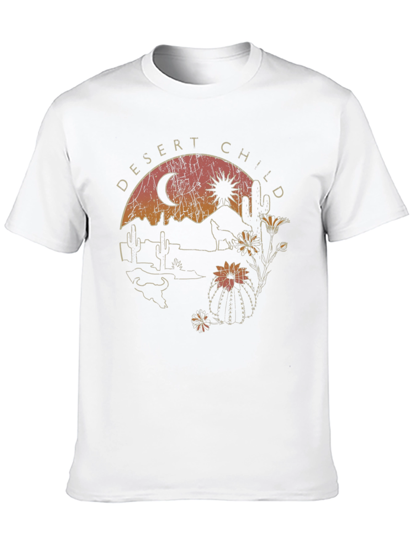 Desert Child Graphic Tee - Black Cotton T-Shirt