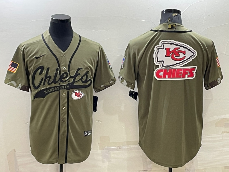 Men's Kansas City Chiefs Olive 2022 Salute To Service Limited Jerseys