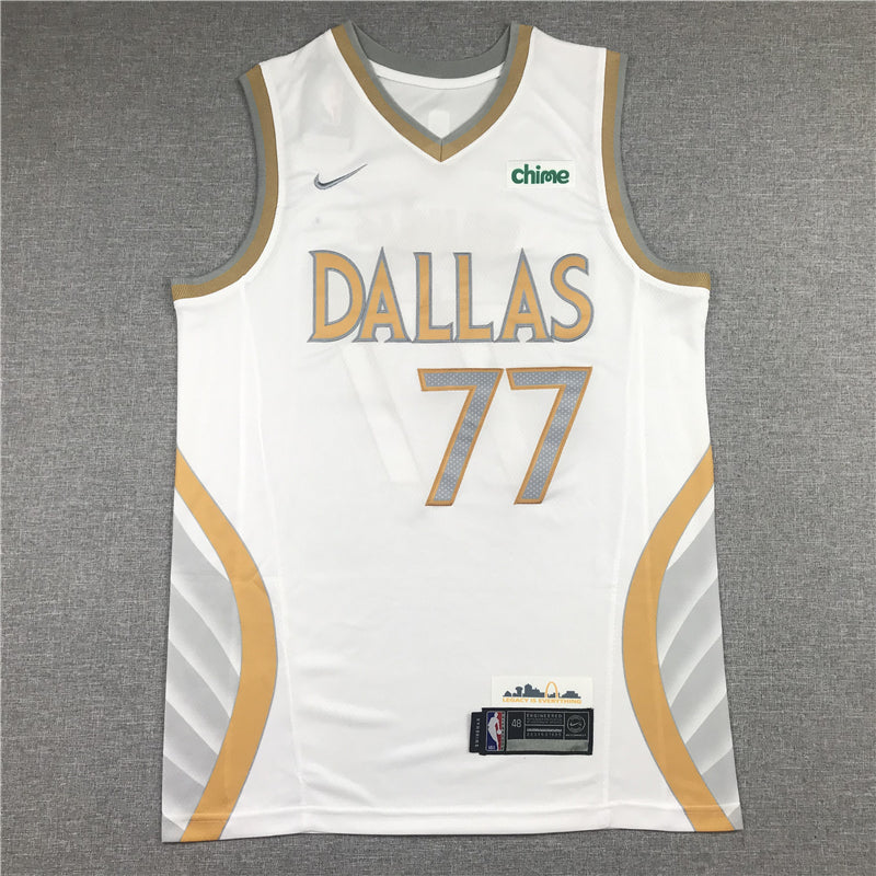Men's Dallas Mavericks Luka Doncic White 2020/21 Swingman Jerseys - City Edition