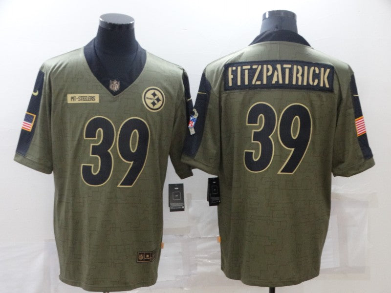 Men's Pittsburgh Steelers Minkah Fitzpatrick #39 Brown Player Game Jerseys