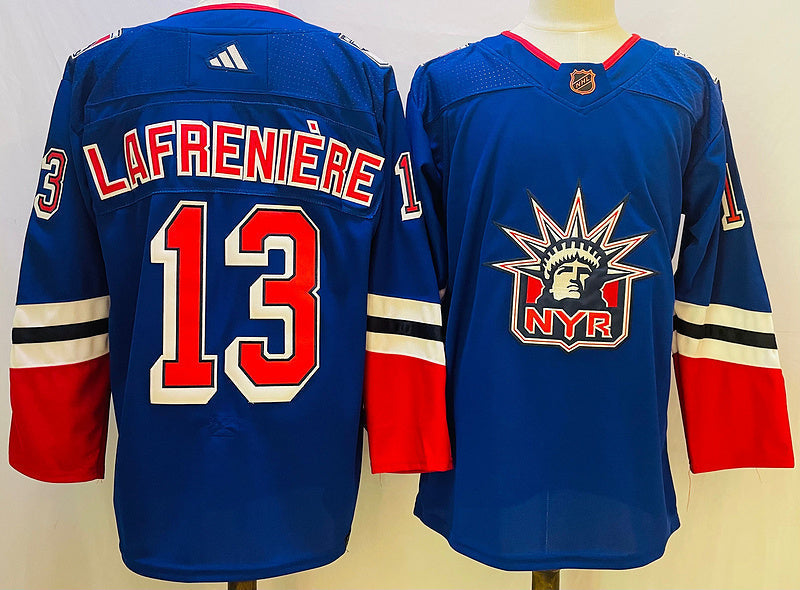 Men's New York Rangers Alexis Lafreniere #13 Blue Player Jerseys