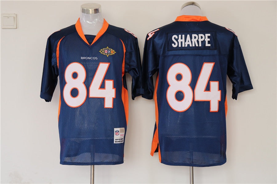 Men's Denver Broncos Shannon Sharpe Mitchell & Ness Navy Legacy Replica Jerseys