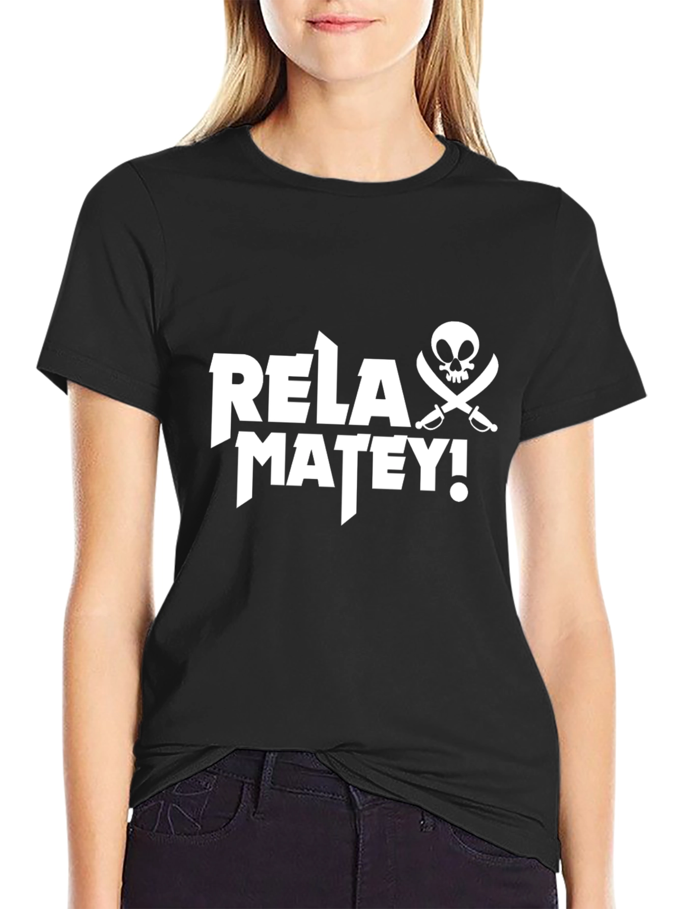 Relax Matey Pirate Skull T-Shirt