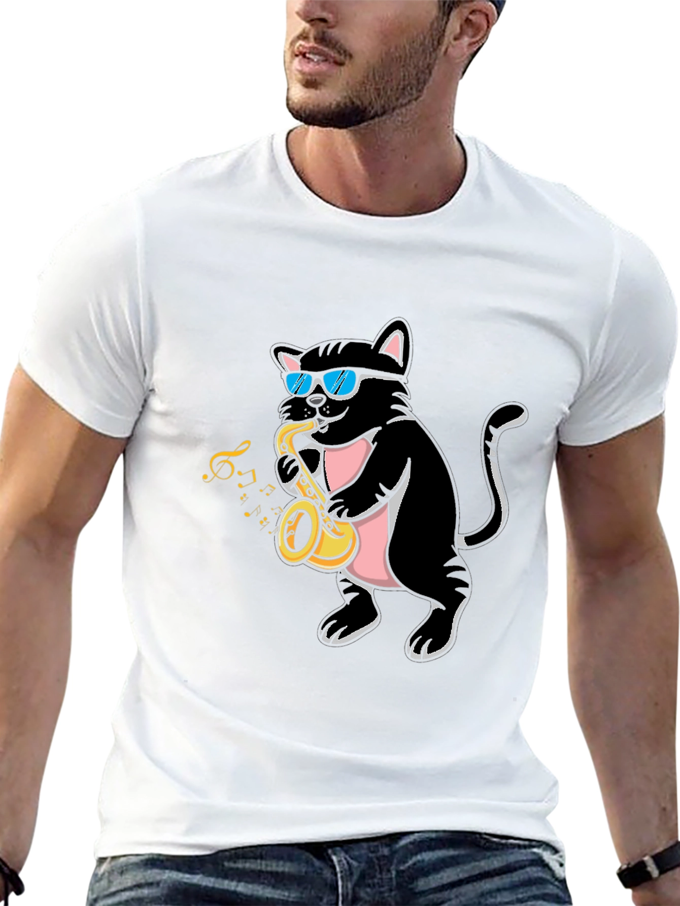 Cool Cat Saxophone T-Shirt