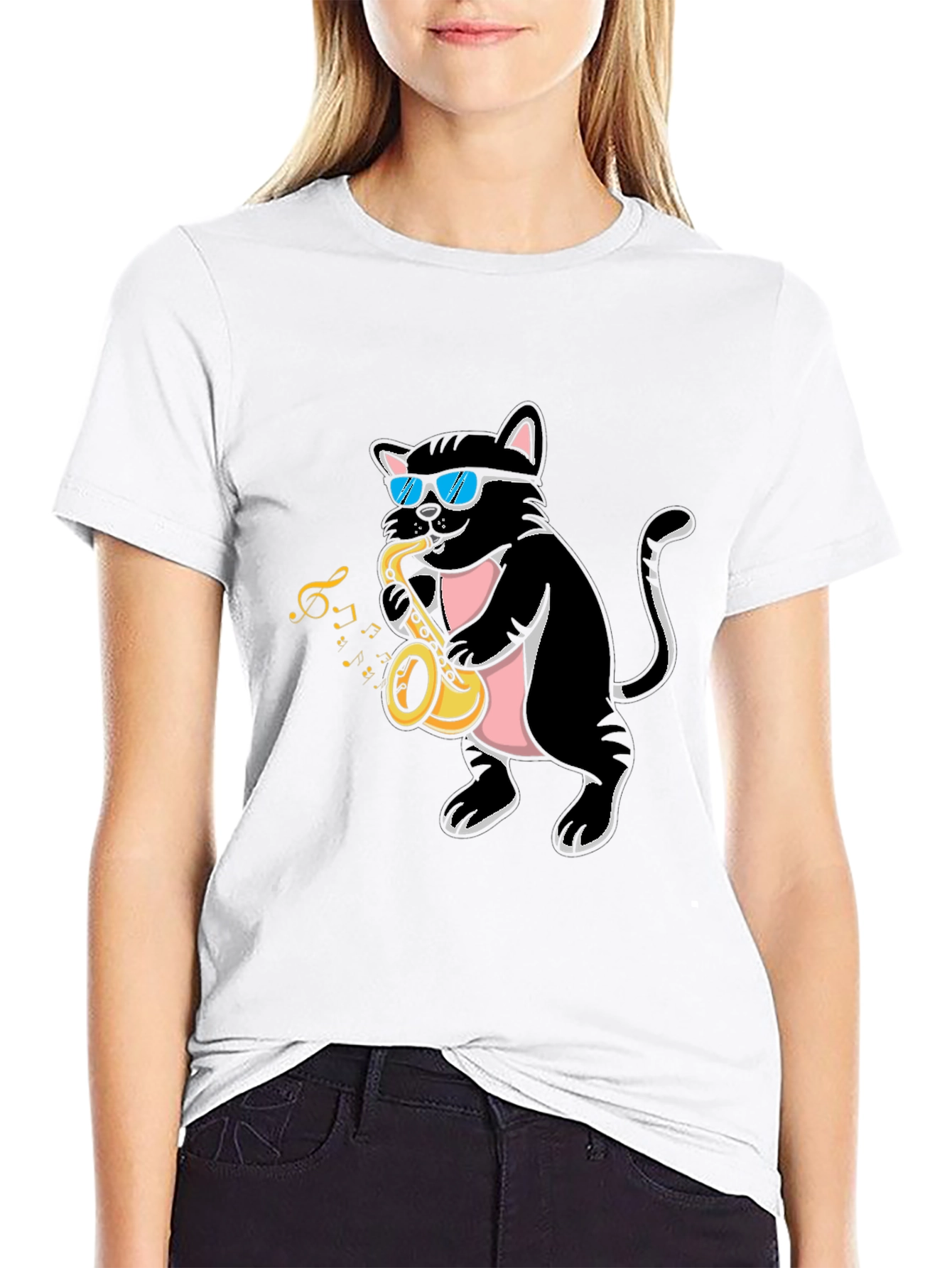 Cool Cat Saxophone T-Shirt