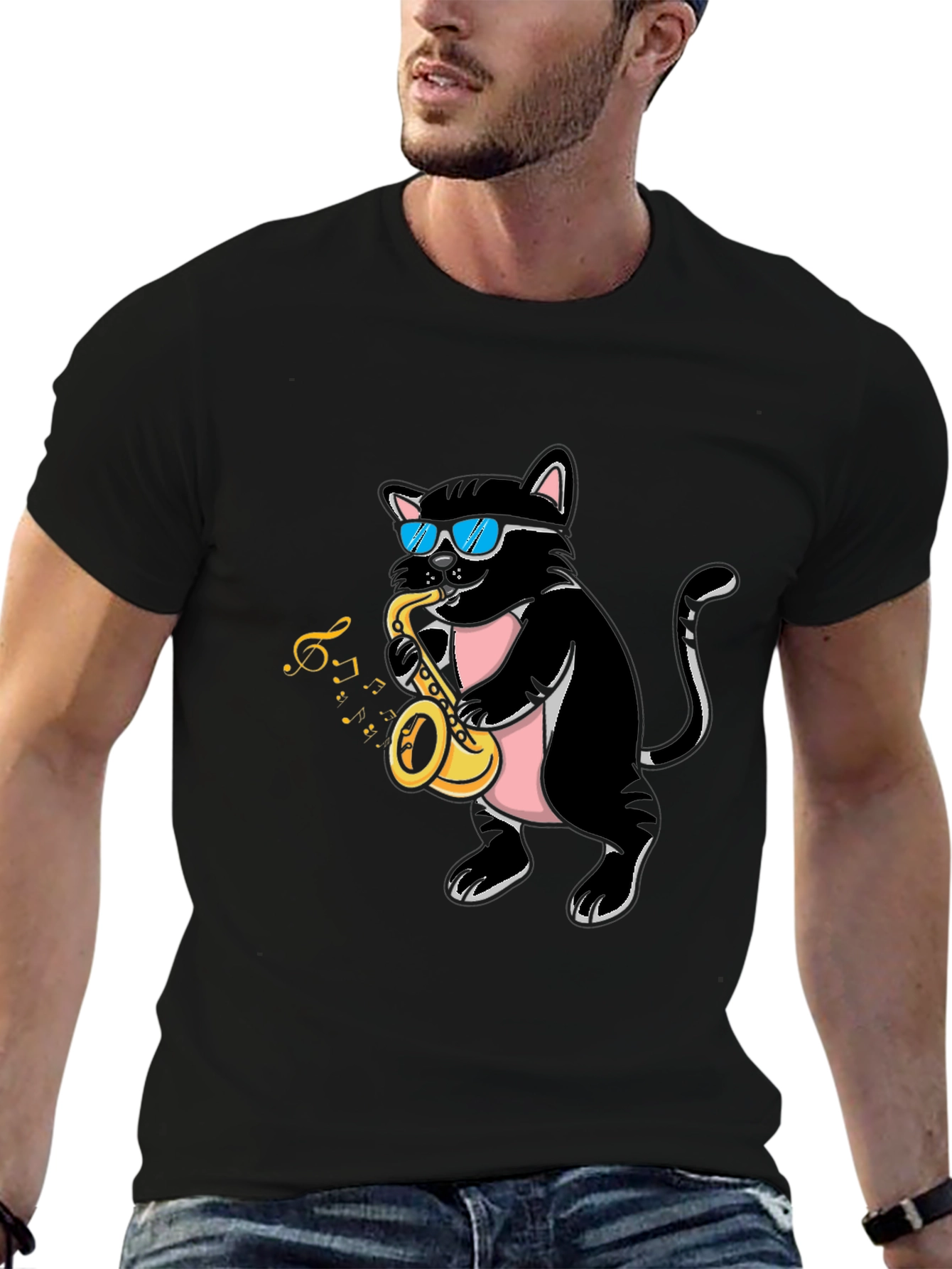 Cool Cat Saxophone T-Shirt