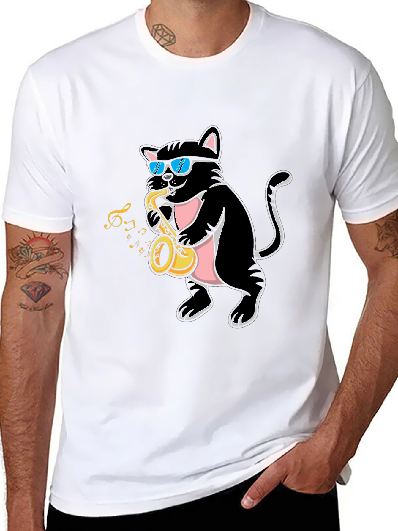 Cool Cat Saxophone T-Shirt