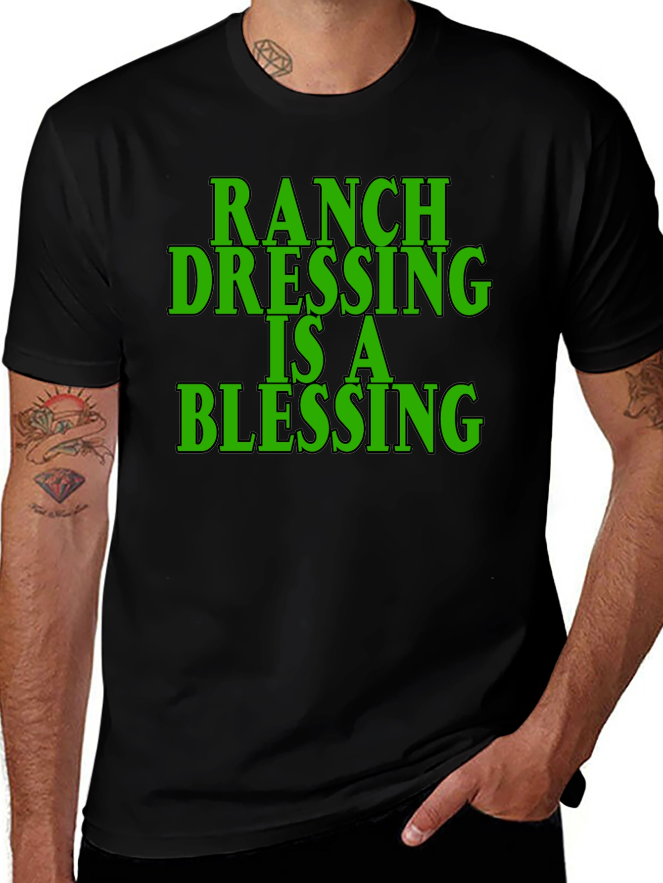 Ranch Dressing Blessing Black T-Shirt