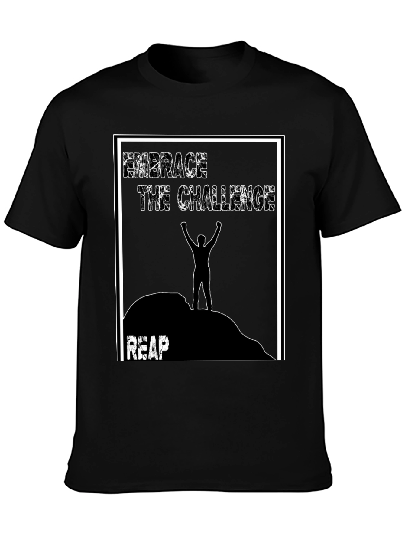 Embrace The Challenge Graphic Tee - Black