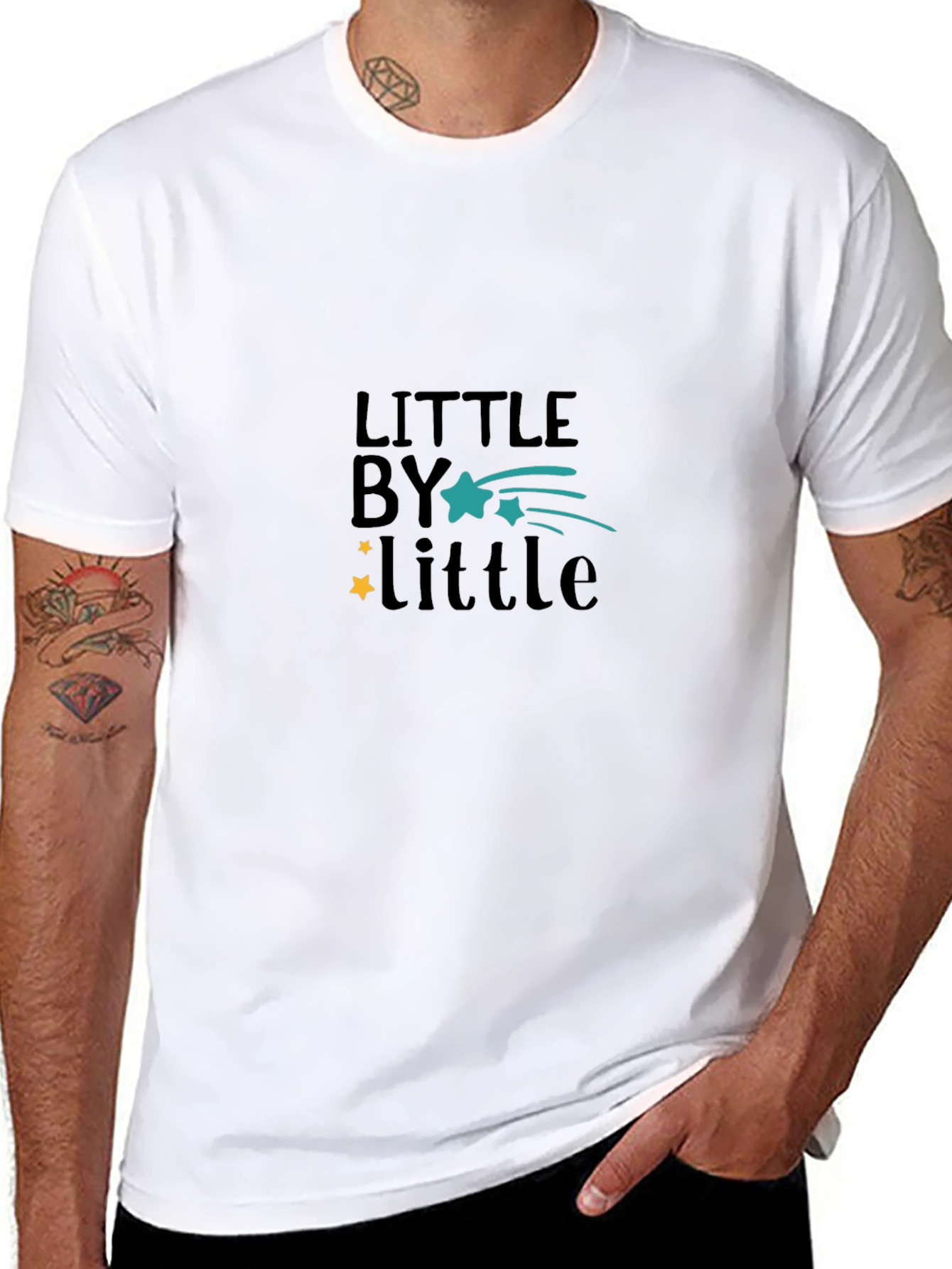 Little by Little Graphic Black T-Shirt