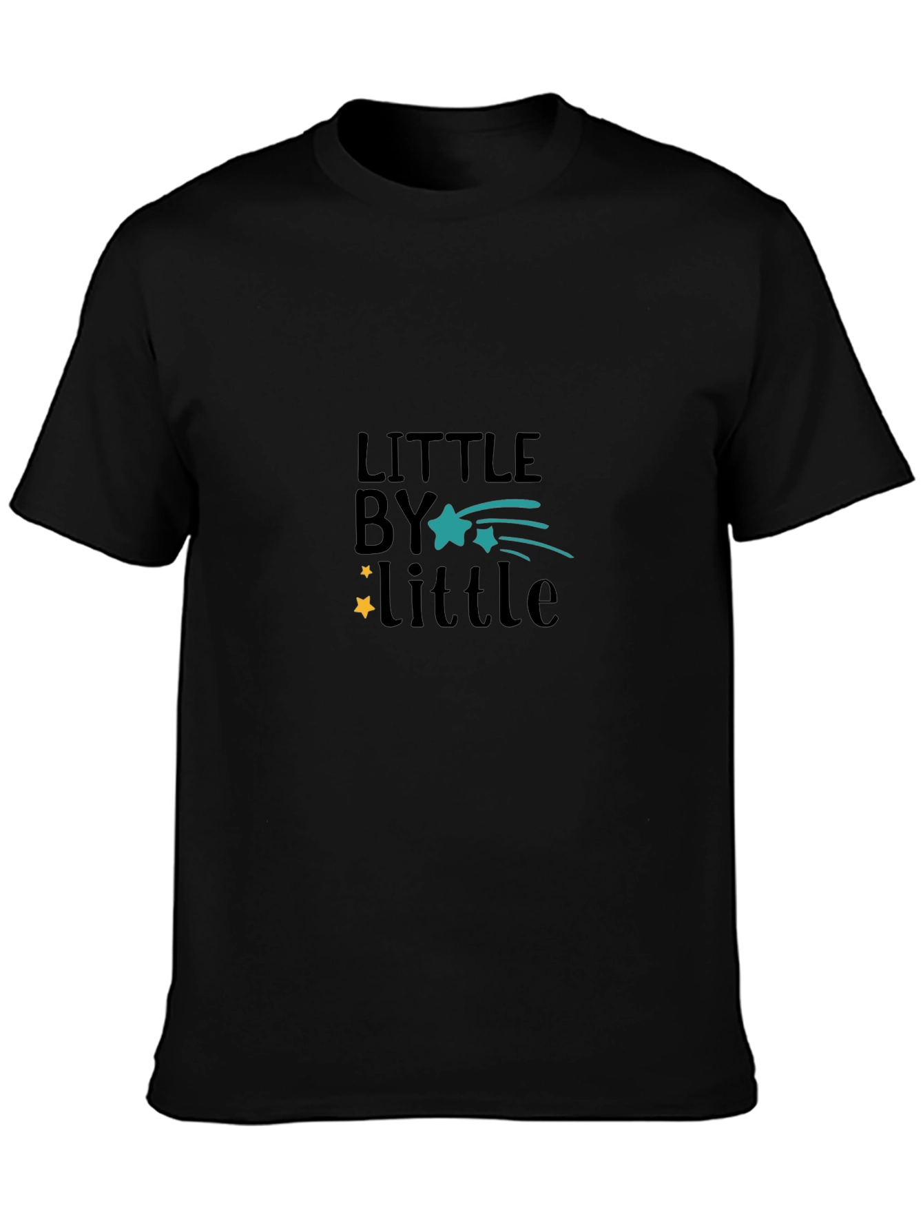 Little by Little Graphic Black T-Shirt