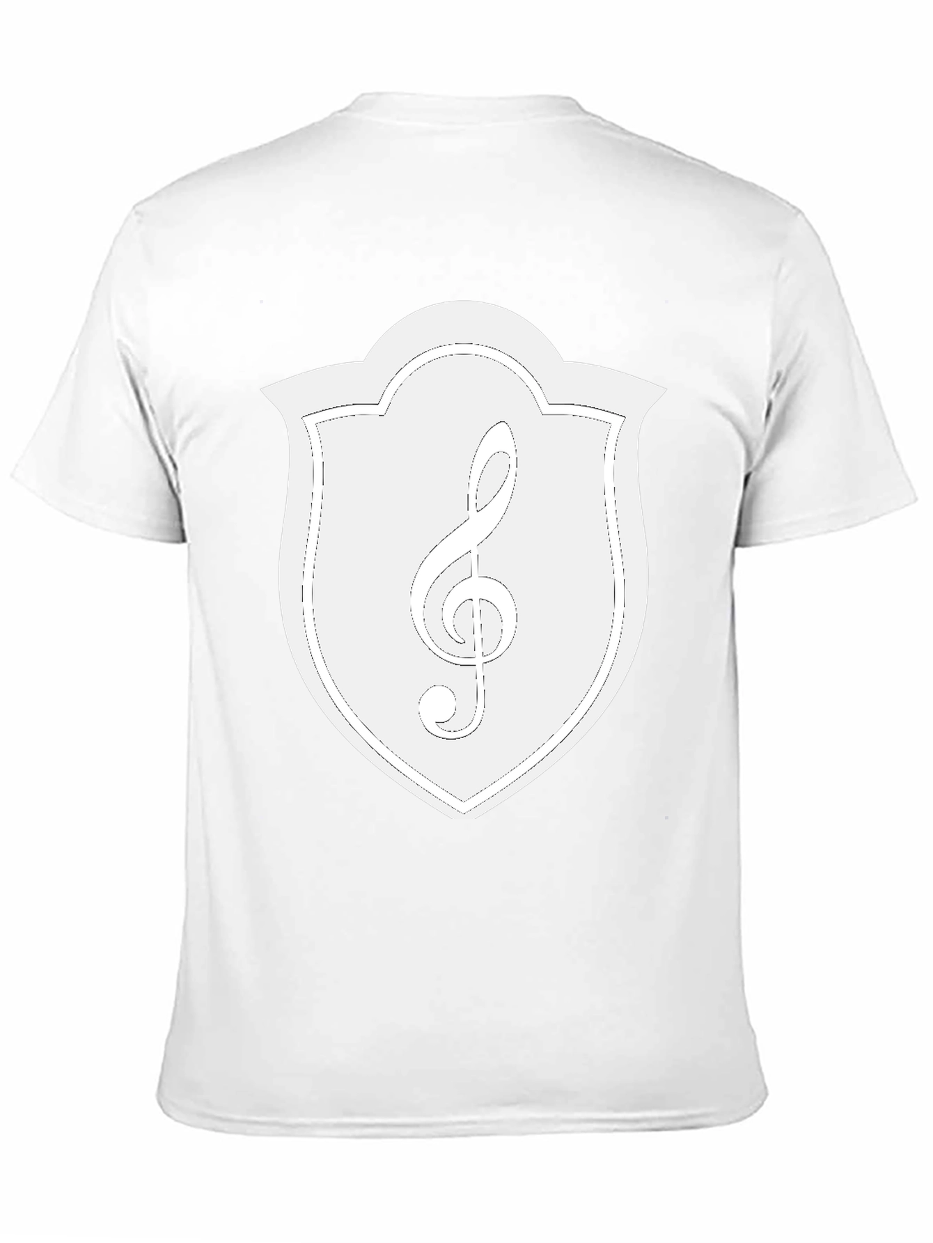 Musical Clef Crest Graphic Tee - Black