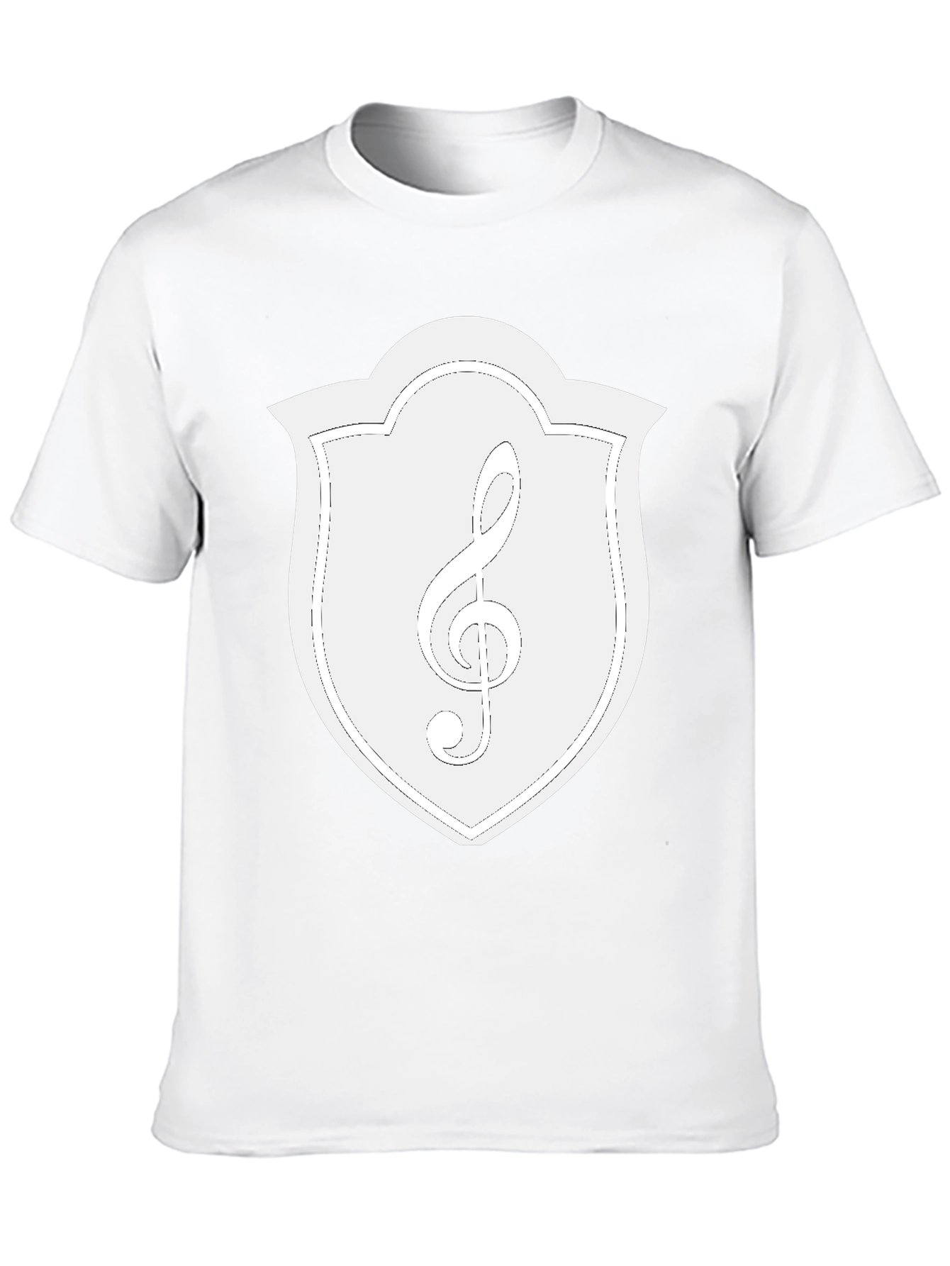 Musical Clef Crest Graphic Tee - Black
