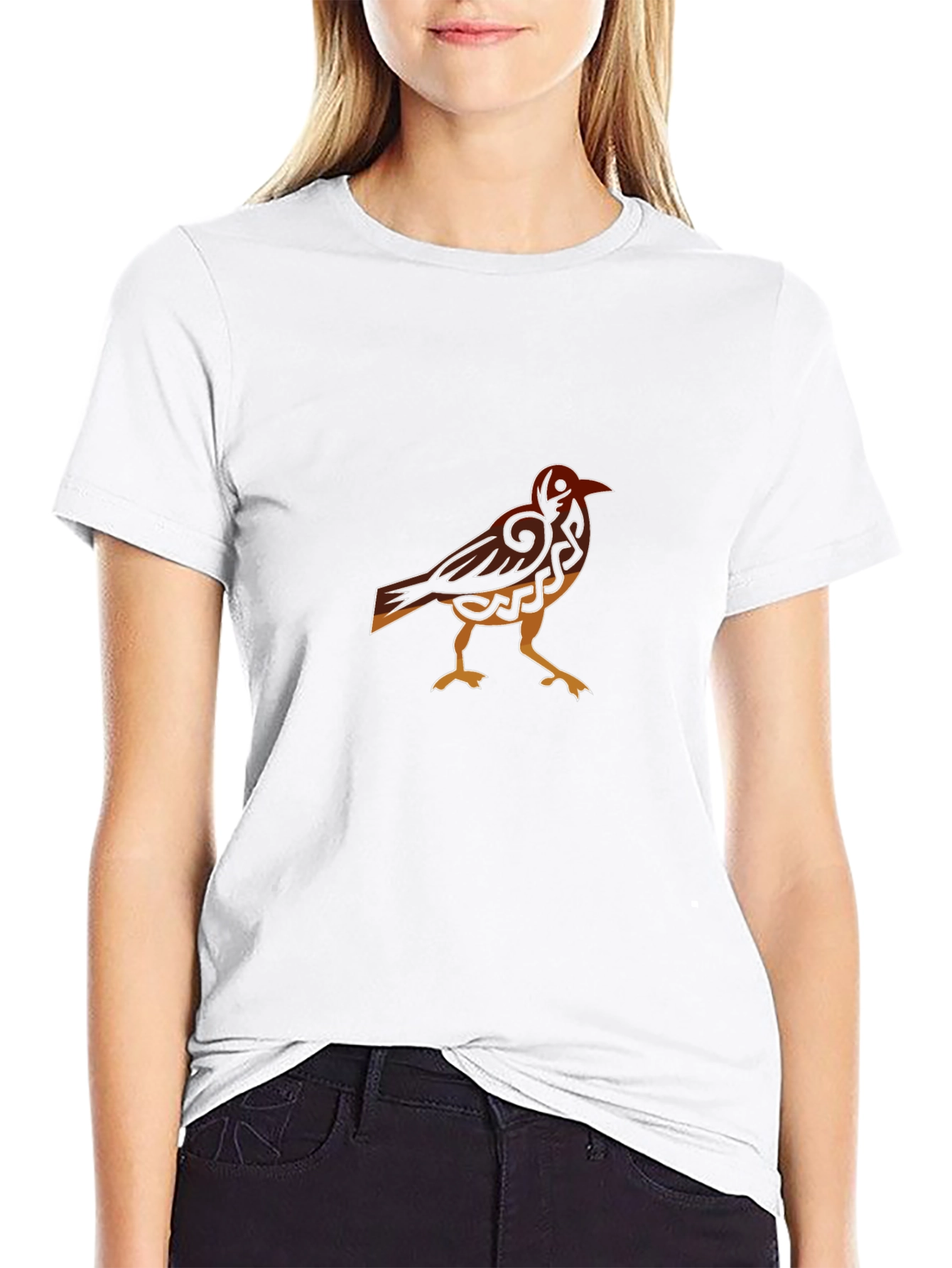 Raven Graphic Tee - Celtic Knot Bird Black T-Shirt