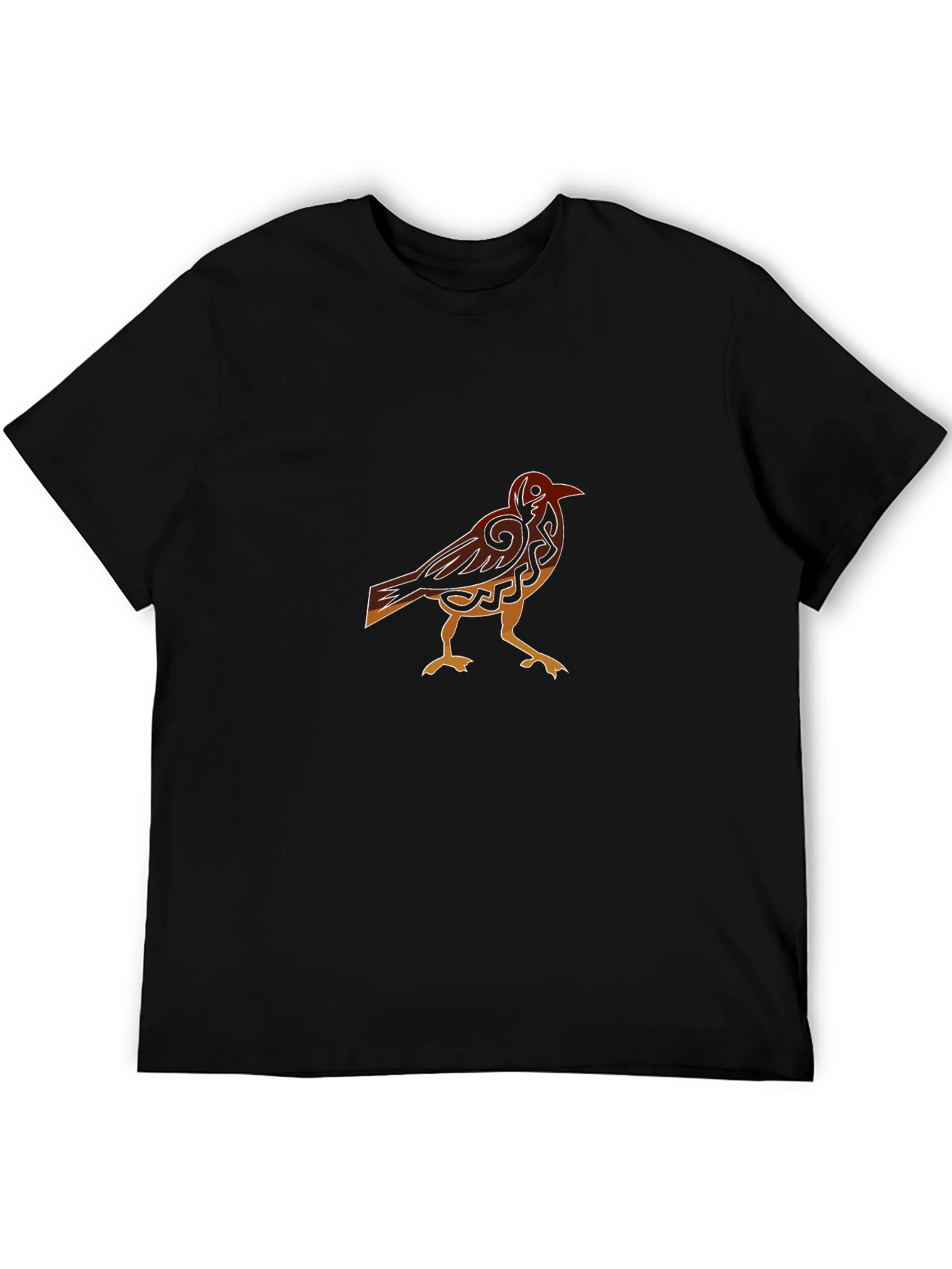 Raven Graphic Tee - Celtic Knot Bird Black T-Shirt