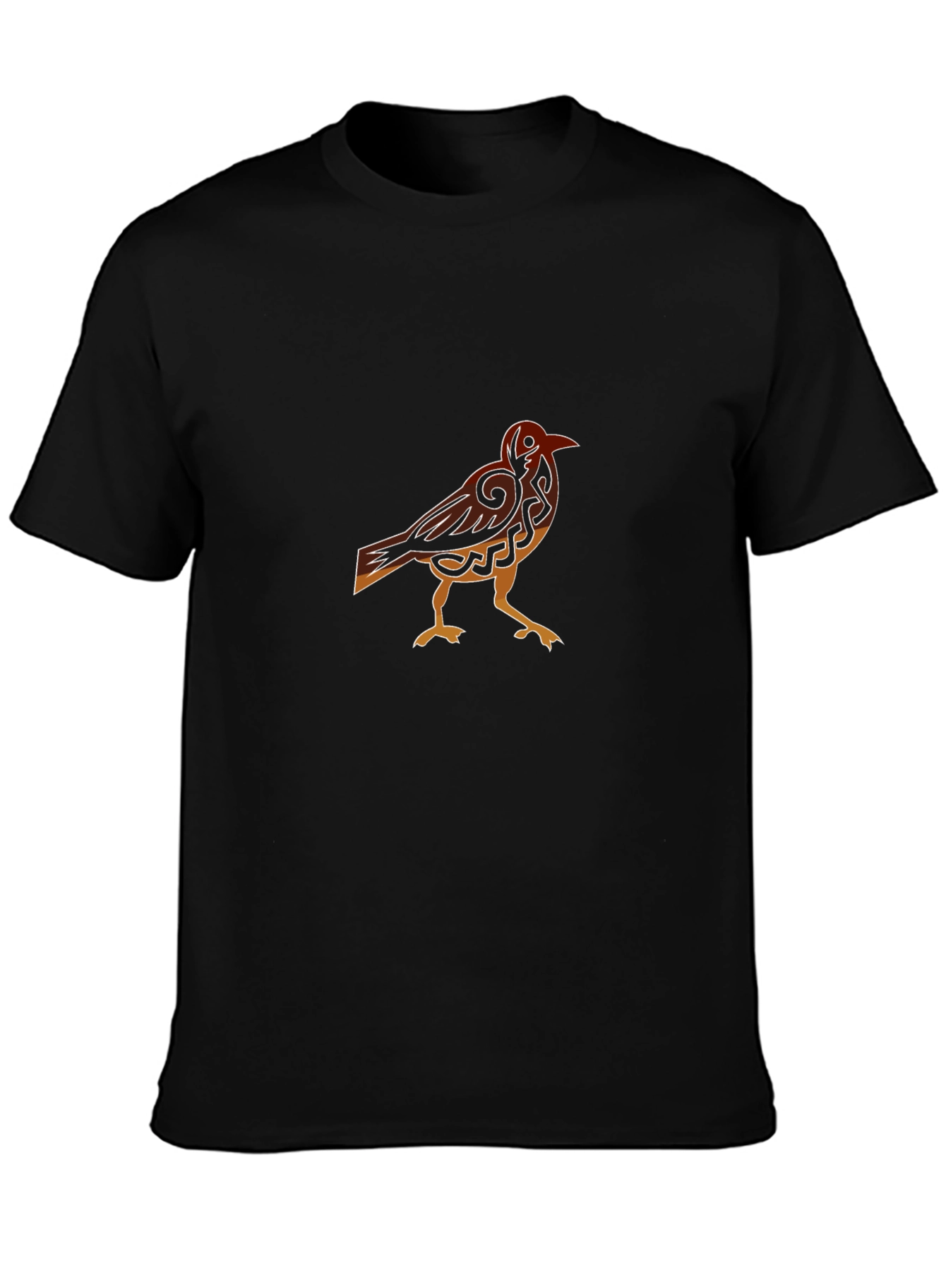 Raven Graphic Tee - Celtic Knot Bird Black T-Shirt