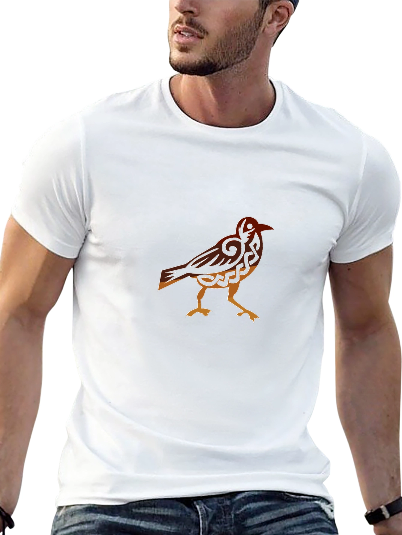 Raven Graphic Tee - Celtic Knot Bird Black T-Shirt