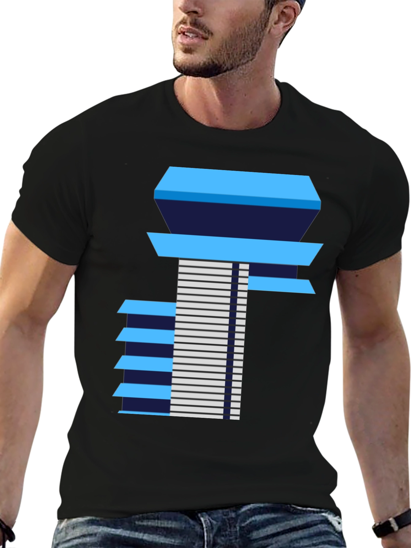 Modernist Building Graphic Tee - Black