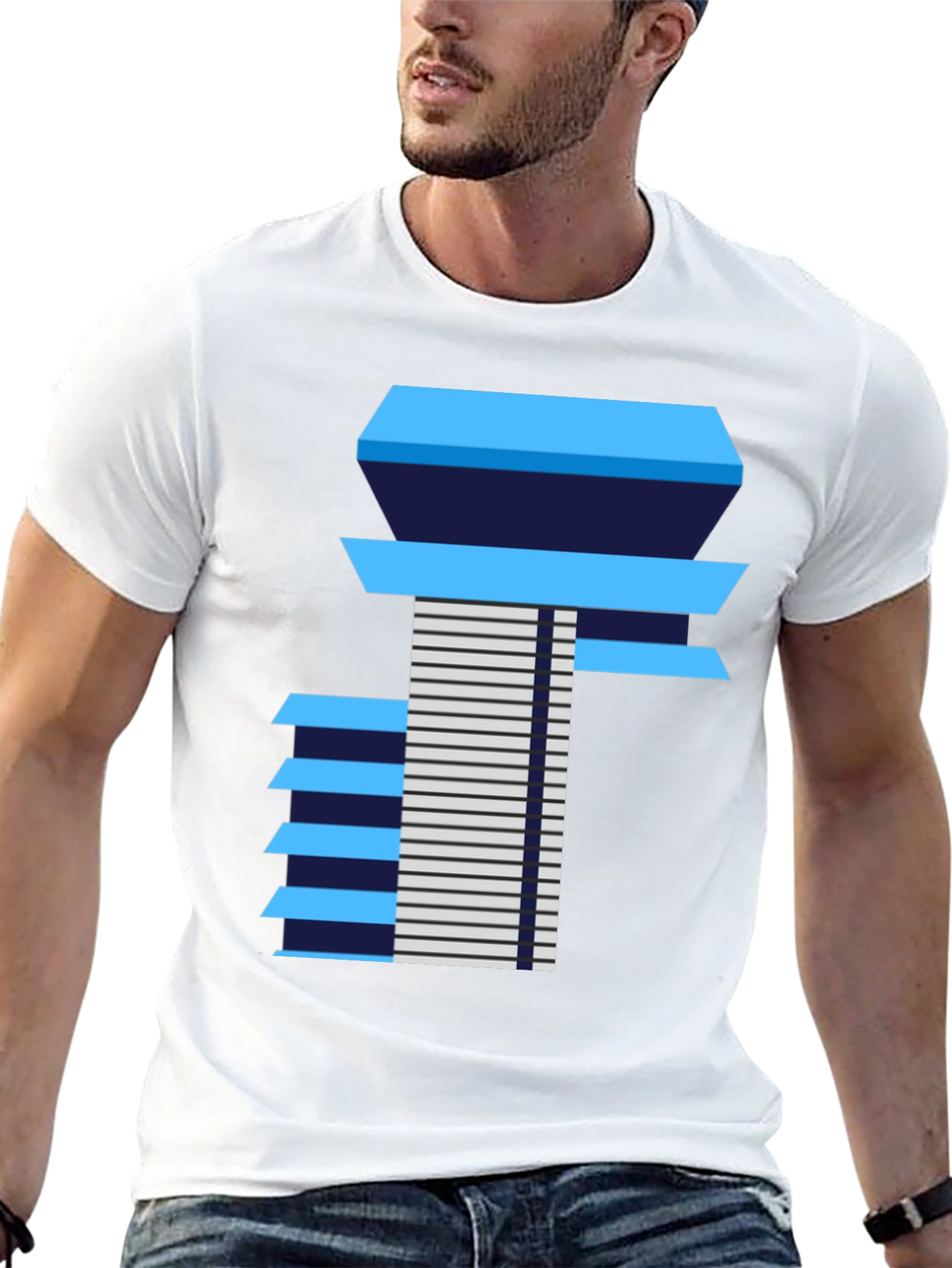 Modernist Building Graphic Tee - Black