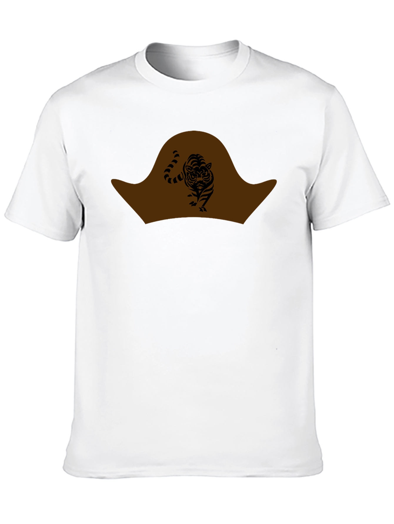 Pirate Tiger Graphic Tee - Black Cotton T-Shirt