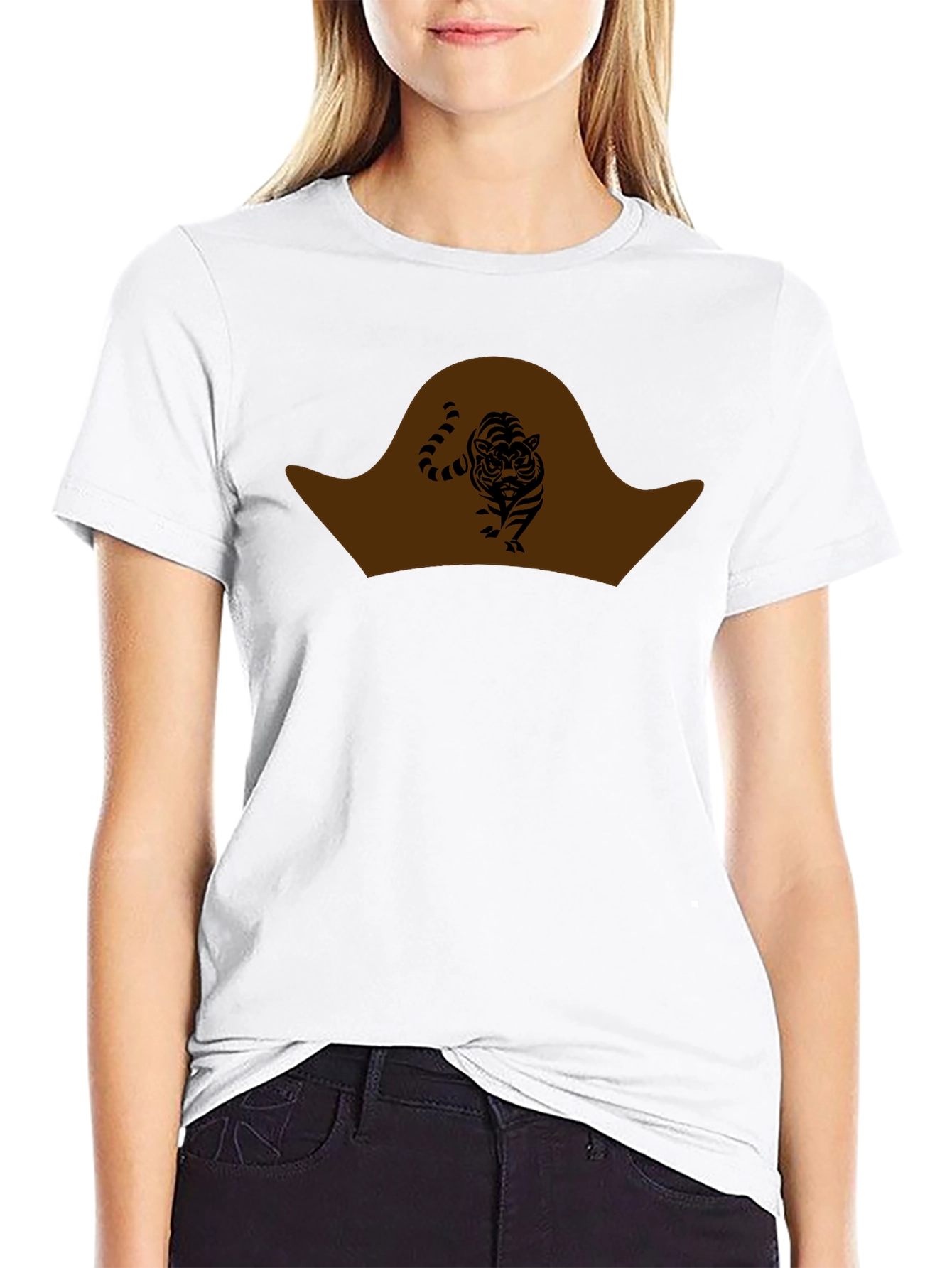 Pirate Tiger Graphic Tee - Black Cotton T-Shirt