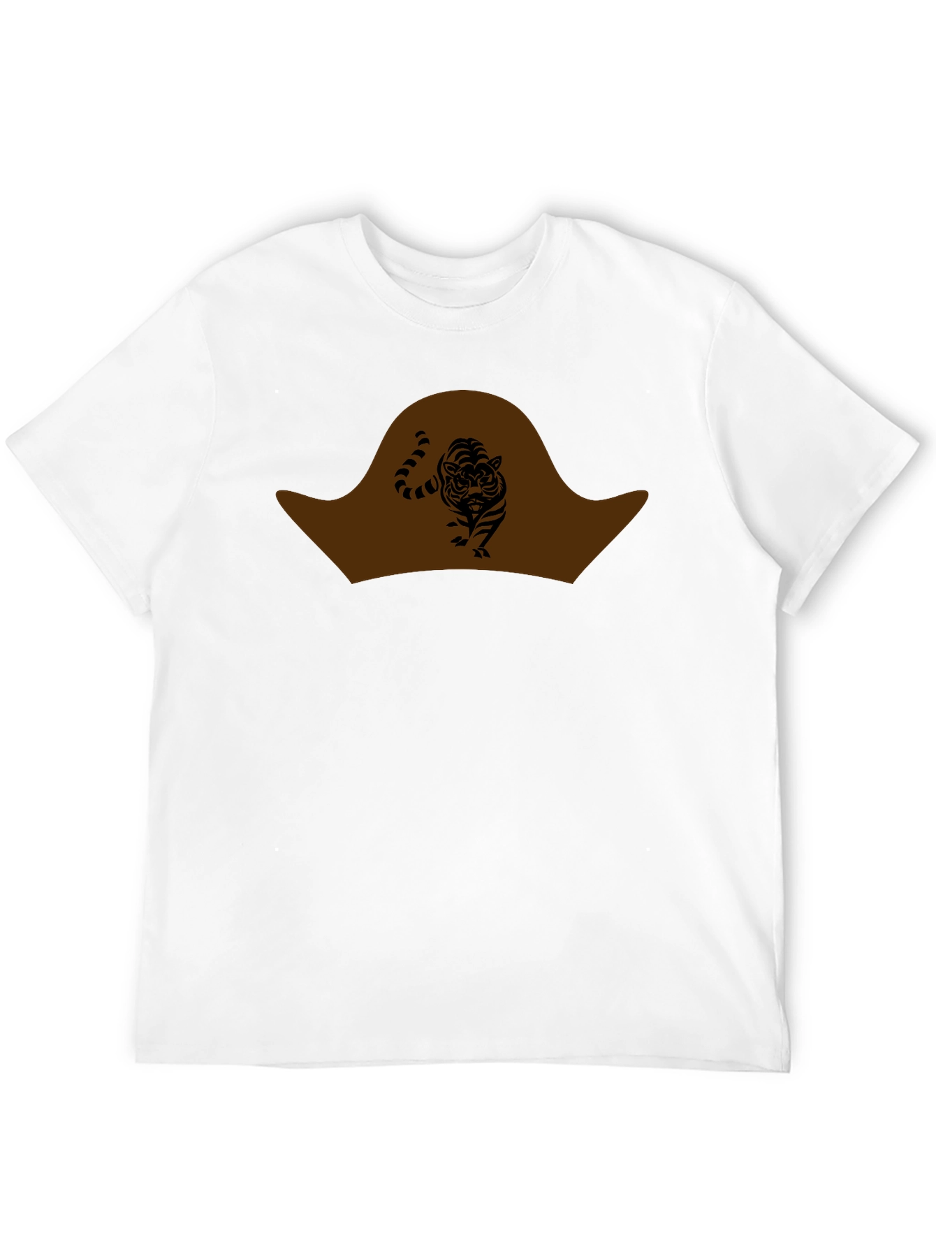 Pirate Tiger Graphic Tee - Black Cotton T-Shirt