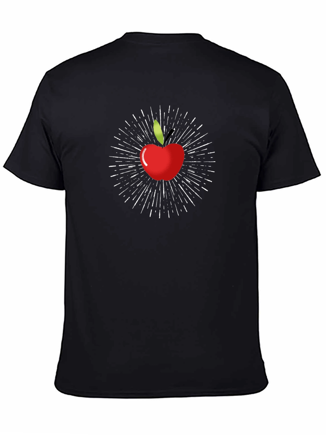 Apple Burst Graphic Black T-Shirt