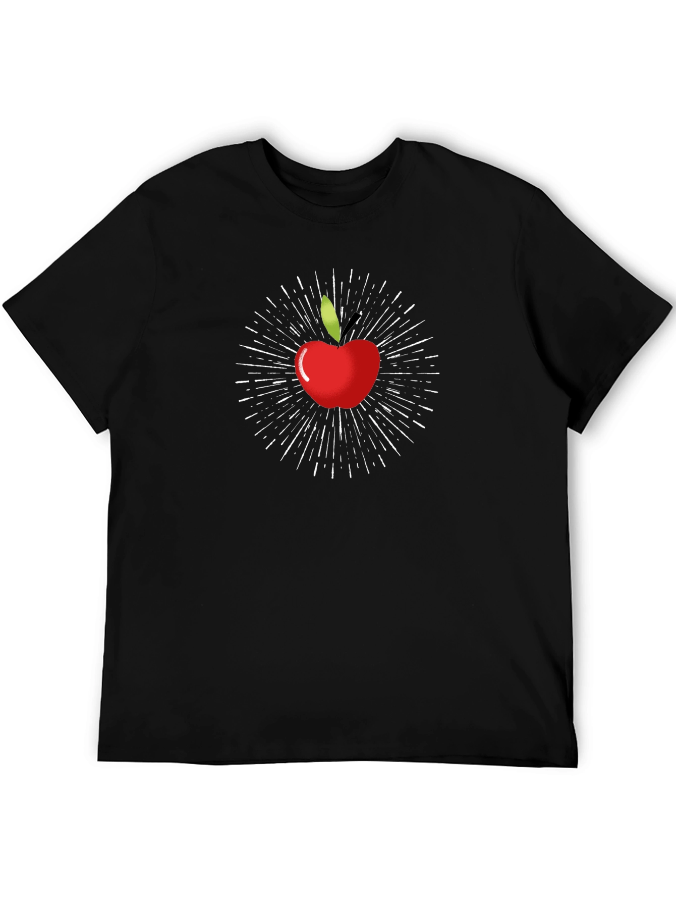 Apple Burst Graphic Black T-Shirt