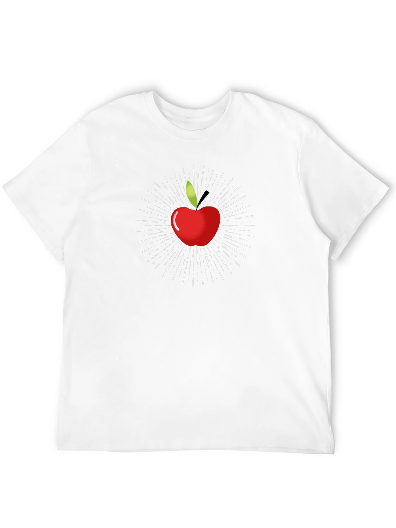 Apple Burst Graphic Black T-Shirt