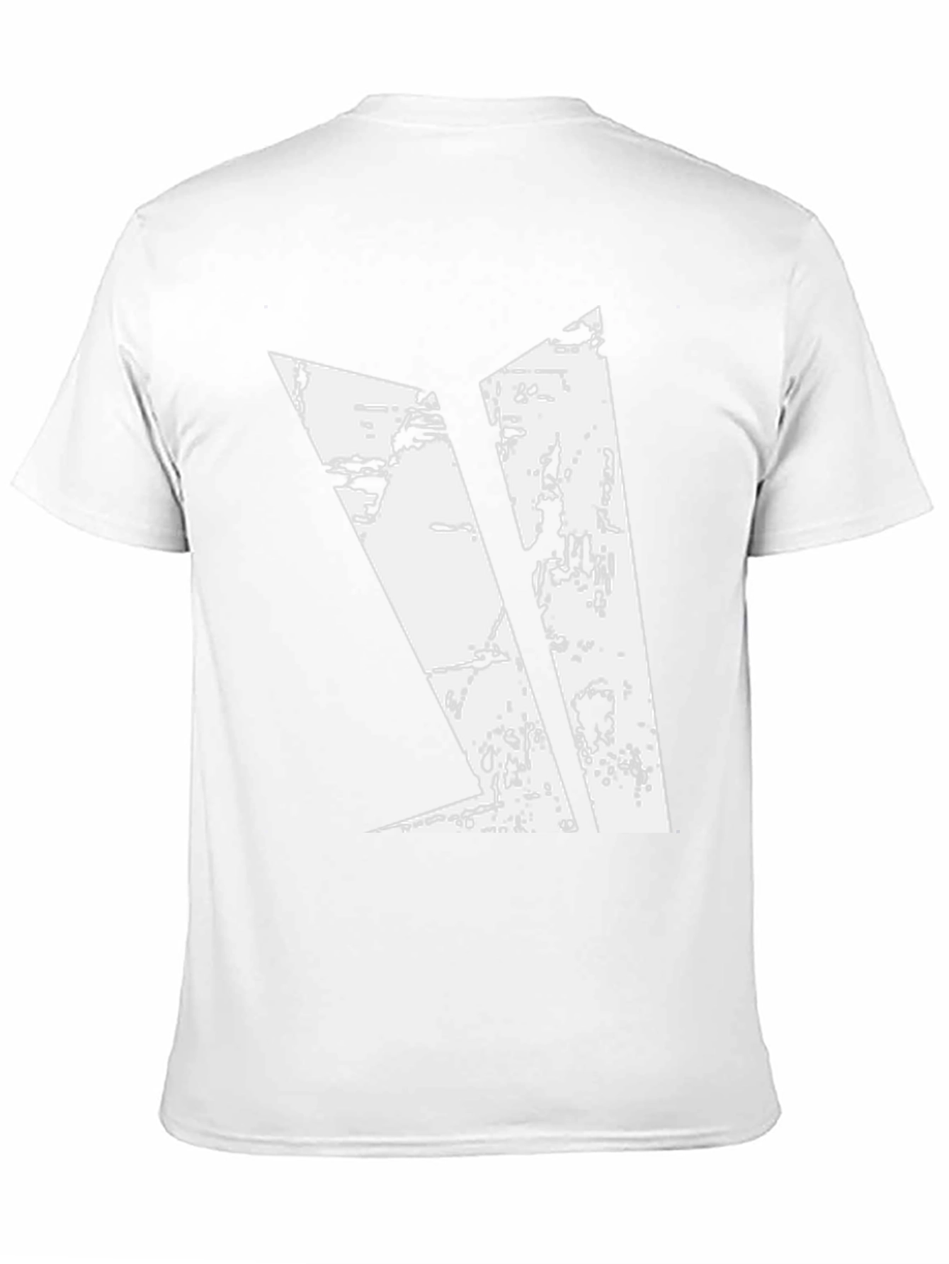 Distressed Geometric Graphic Black T-Shirt