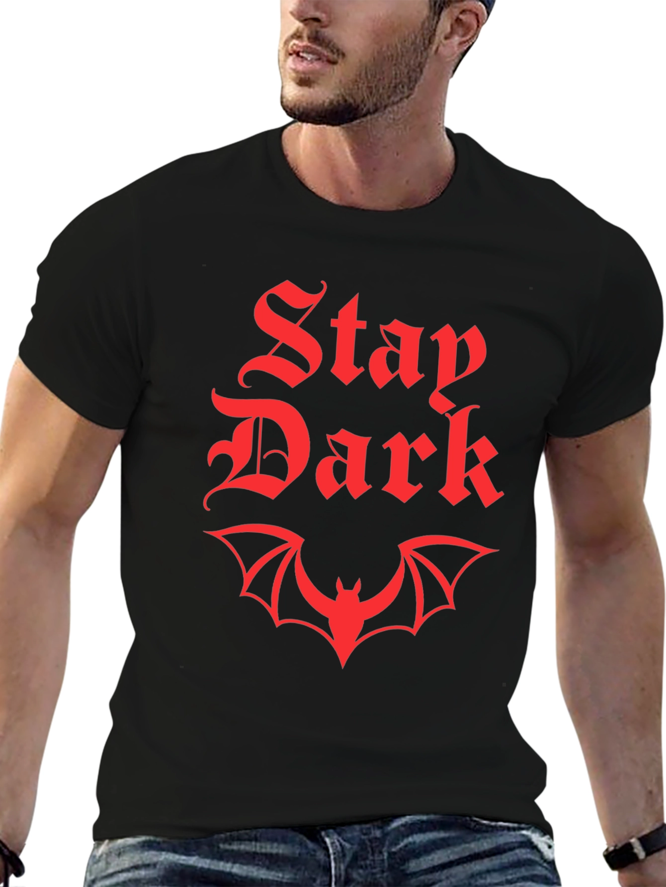 Stay Dark Bat Graphic T-Shirt