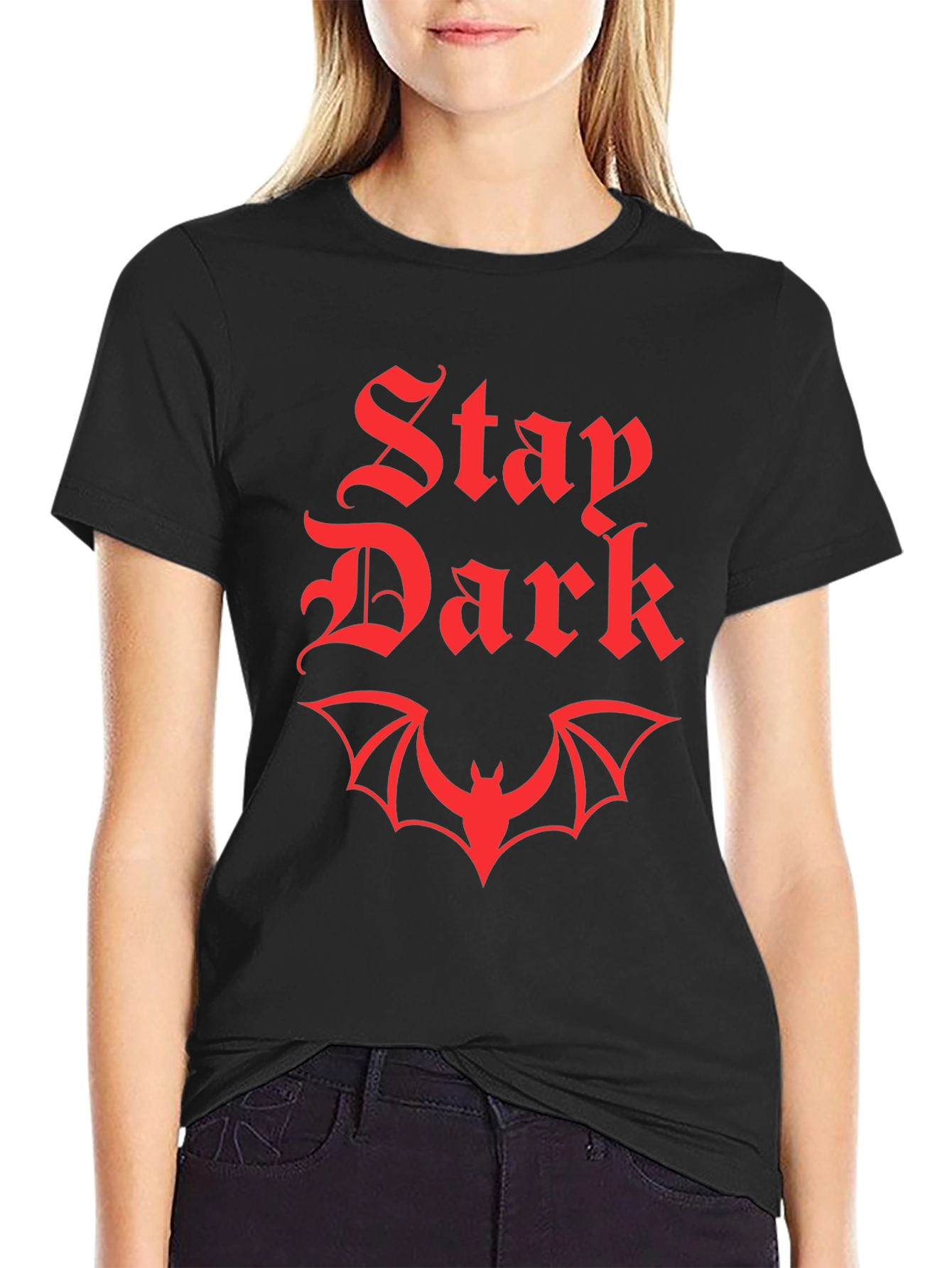 Stay Dark Bat Graphic T-Shirt