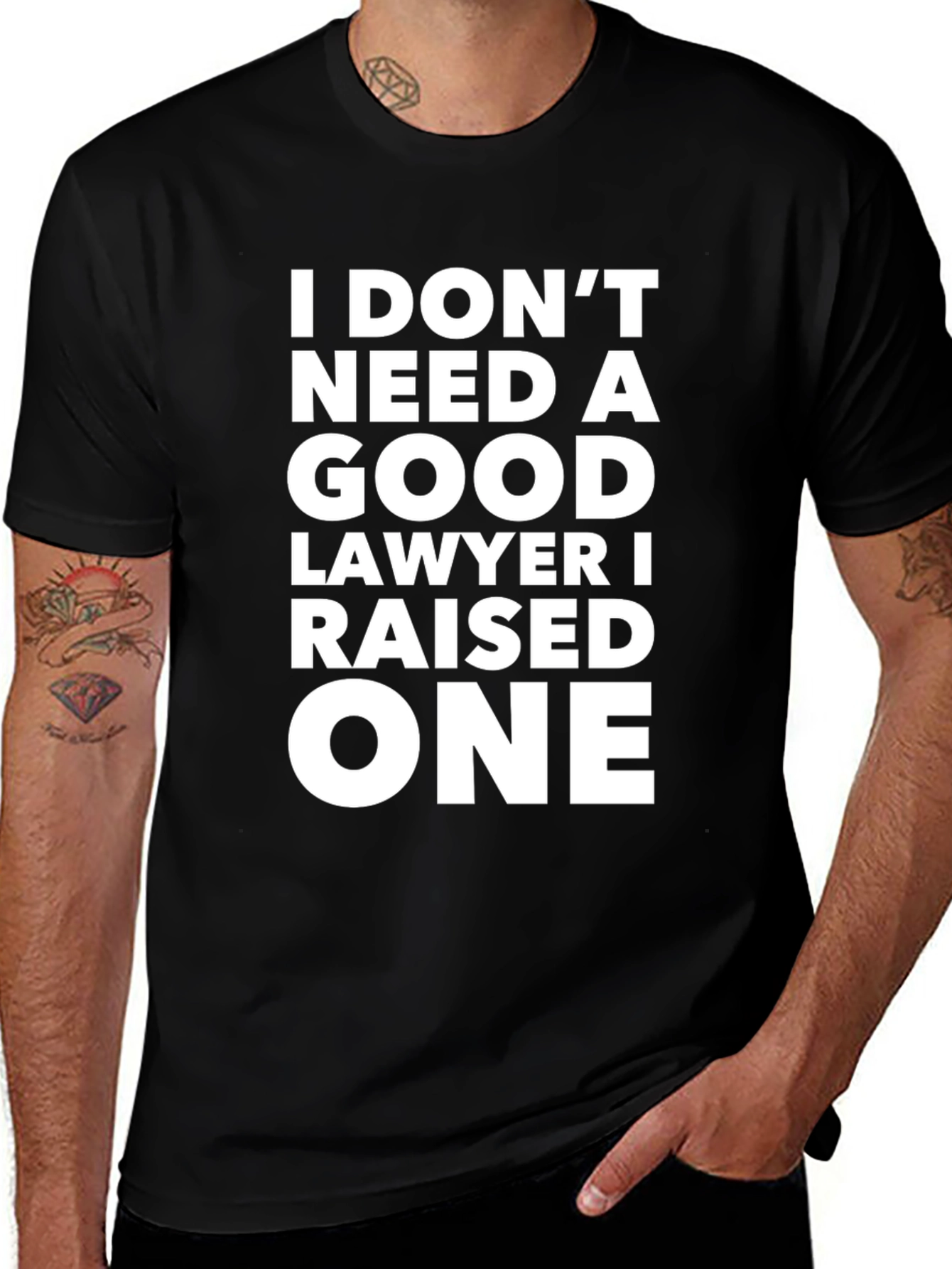 Funny Lawyer Parent T-Shirt - Raised a Lawyer Tee