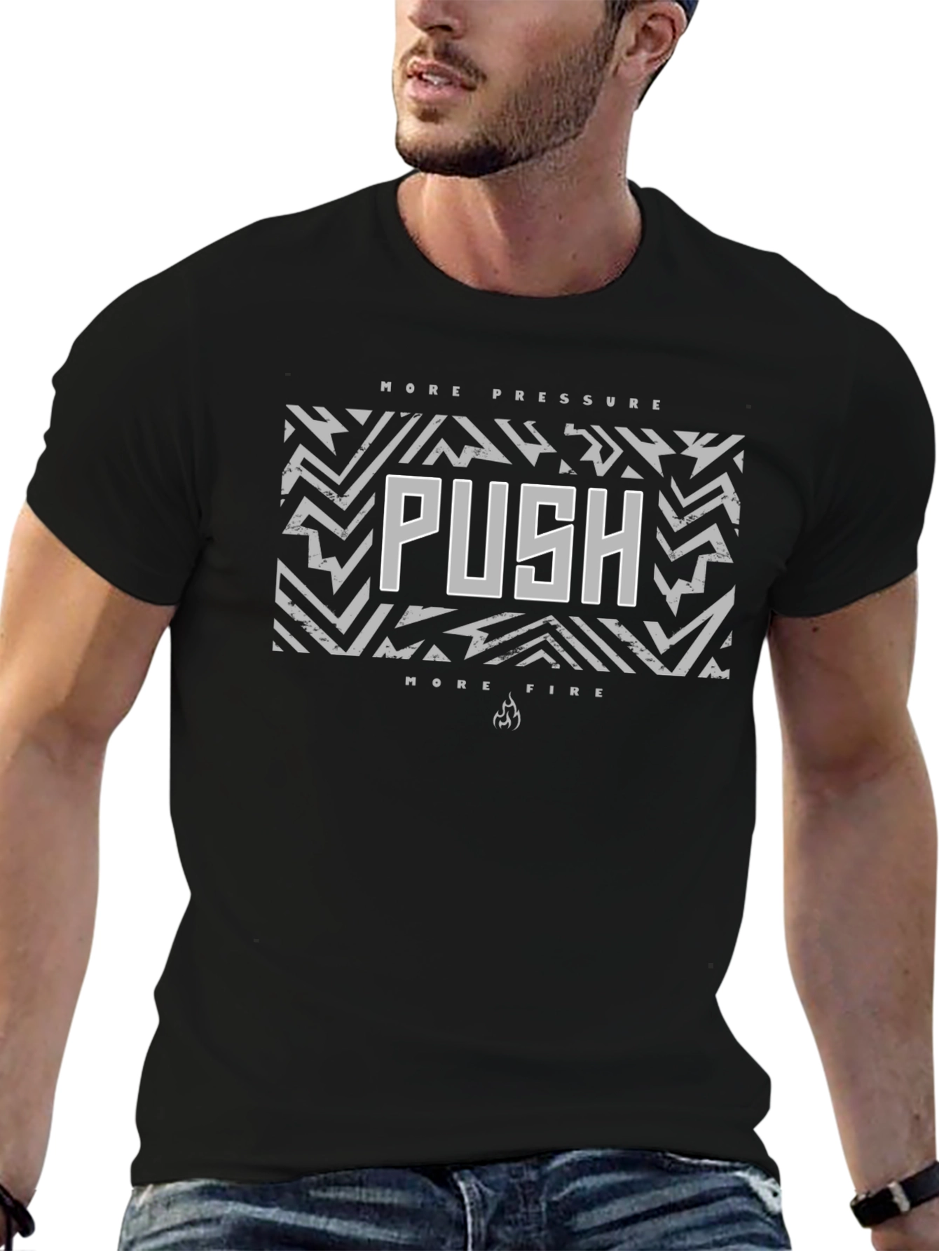 Push More Pressure Tee - Stylish Graphic T-Shirt