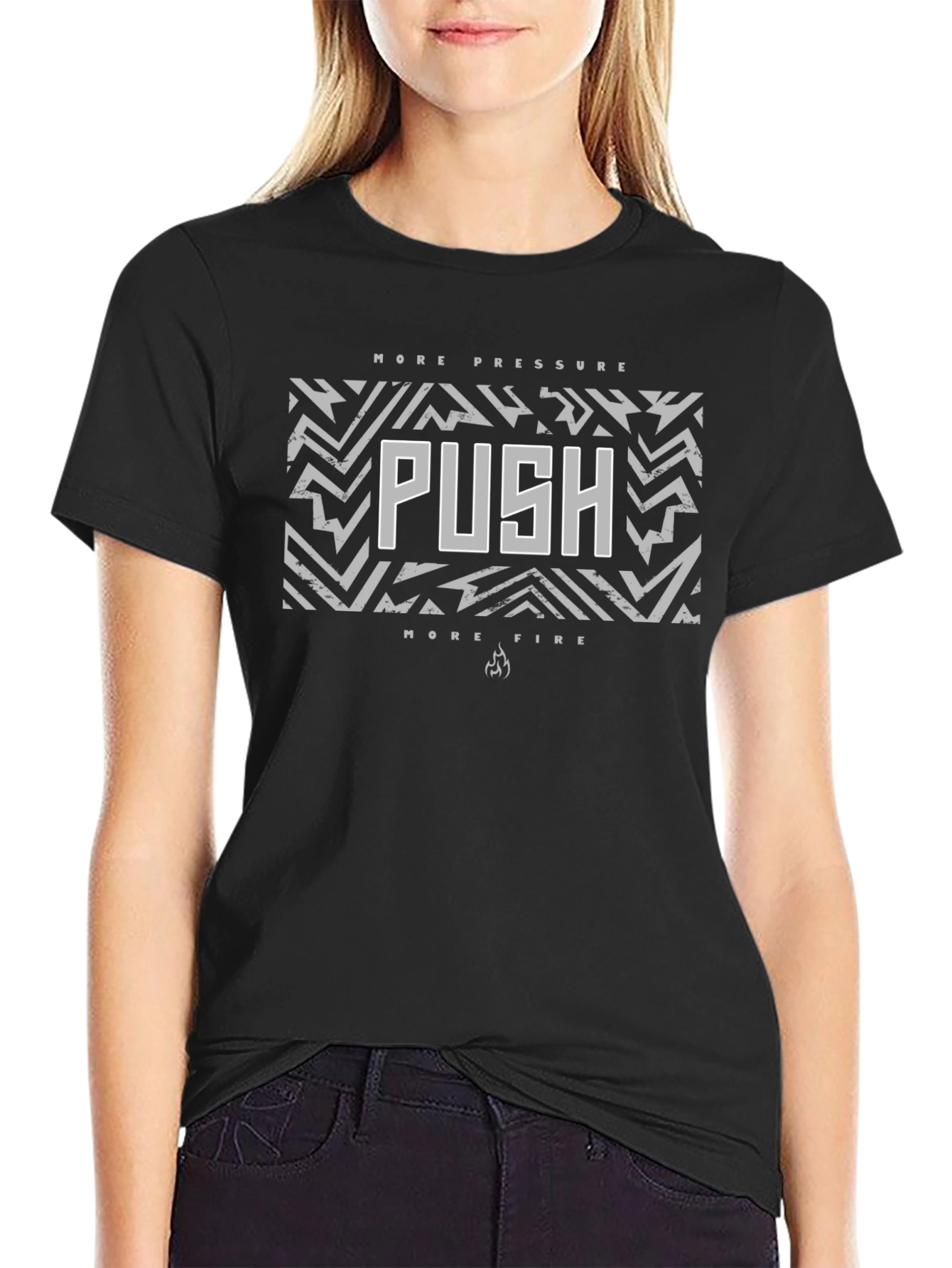 Push More Pressure Tee - Stylish Graphic T-Shirt