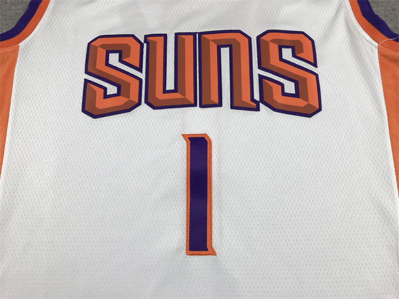 Men's Phoenix Suns Devin Booker #1 White 2022/23 Swingman Jerseys - Association Edition