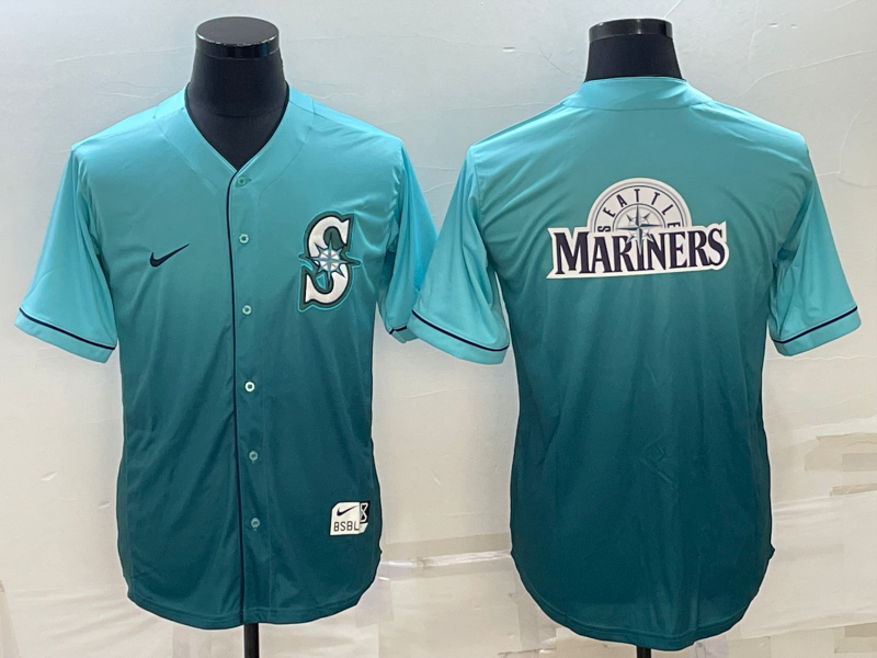 Men's Seattle Mariners Aqua Replica Team Jerseys