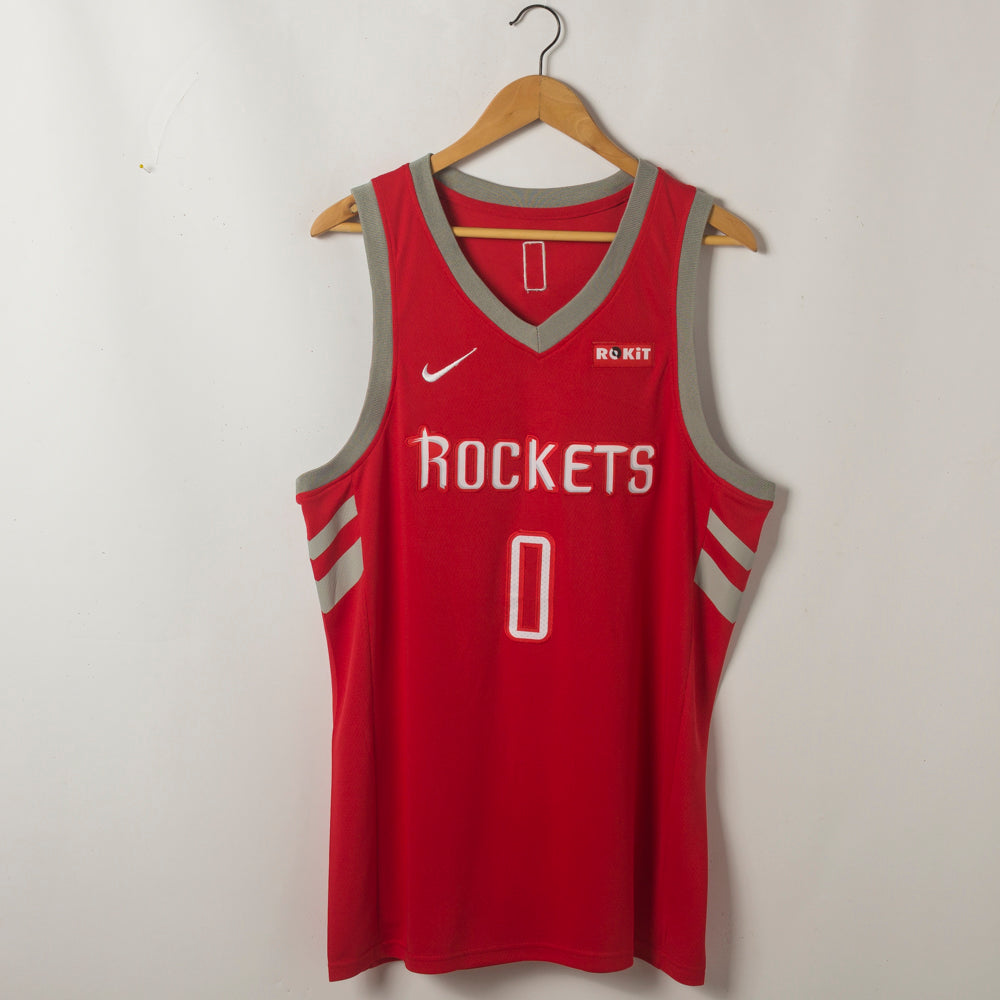 Men's Houston Rockets Russell Westbrook #0 Red Classics Swingman Jerseys