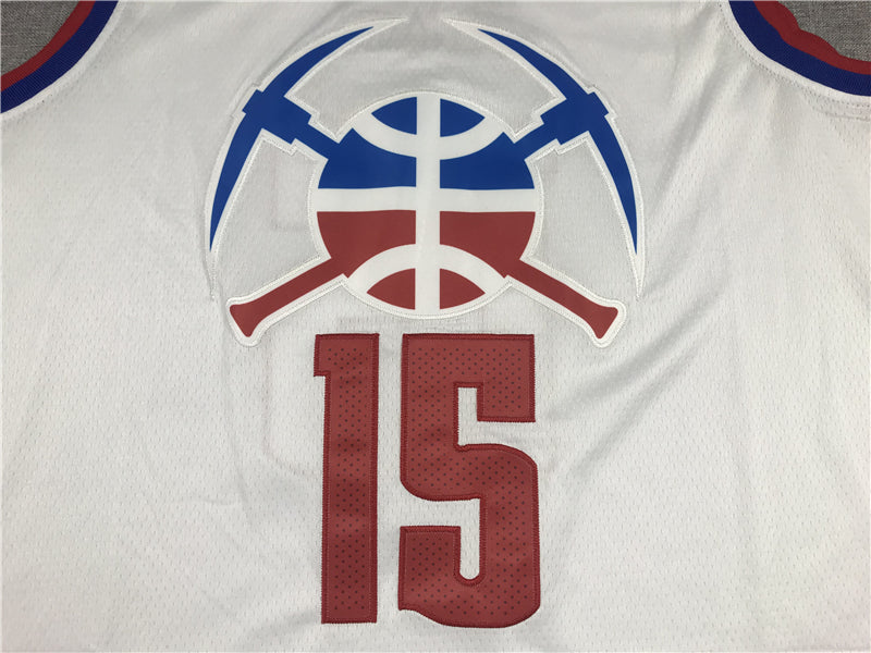 Men's Denver Nuggets Nikola Jokic #15 White Swingman Jerseys - Reward version