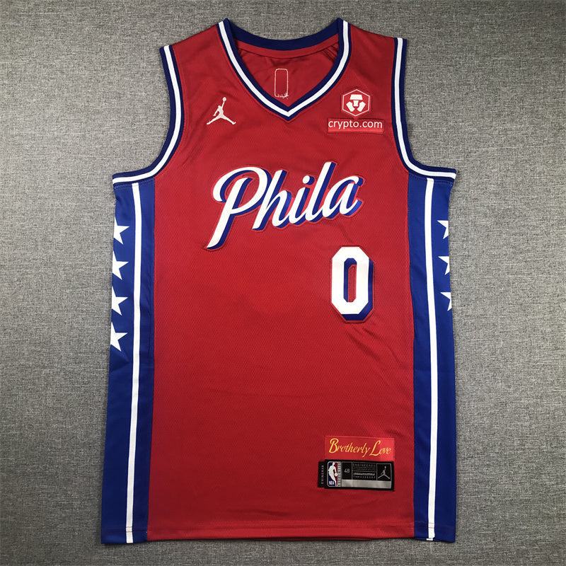 Men's Philadelphia 76ers Tyrese Maxey Red Fastbreak Replica Player Jerseys