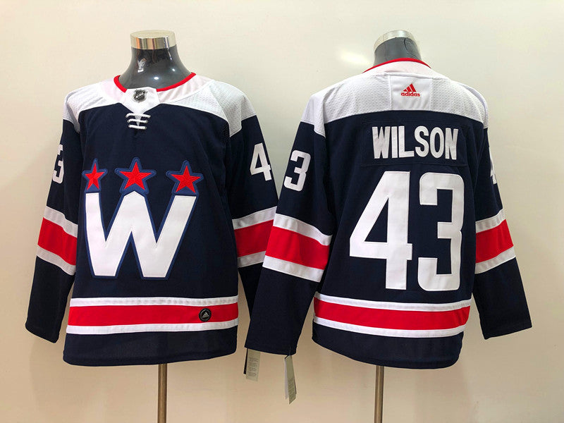 Men's Washington Capitals Tom Wilson #43 Navy Player Game Jerseys