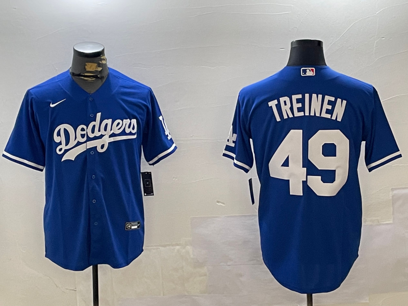 Men's Los Angeles Dodgers Blake Treinen #49 Royal Replica Player Jerseys