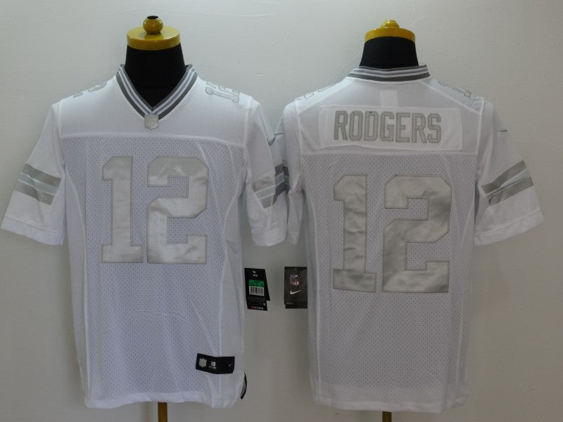 Men's Green Bay Packers Aaron Rodgers #12 White Alternate Game Jerseys
