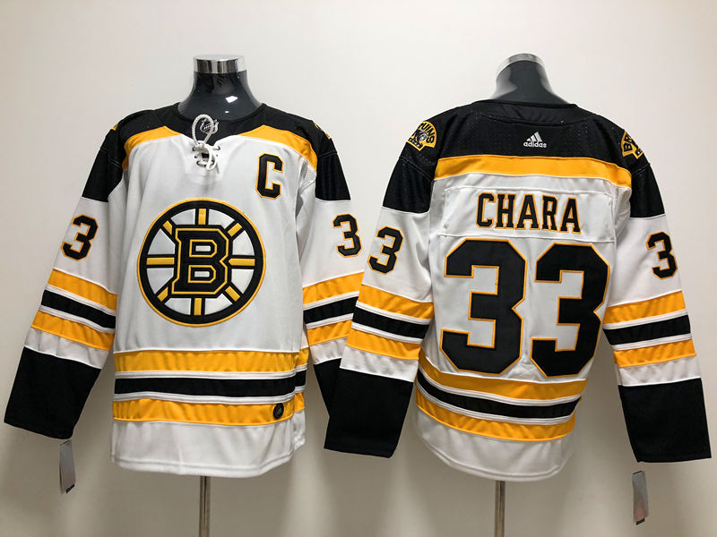 Men's Boston Bruins Zdeno Chara #33 White Replica Jerseys
