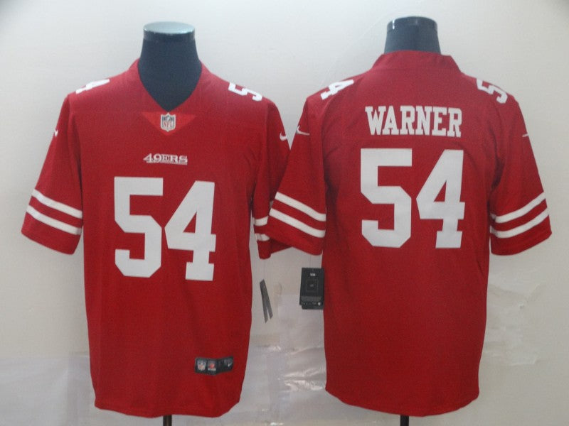 Men's San Francisco 49ers Fred Warner #54 Red Game Jerseys