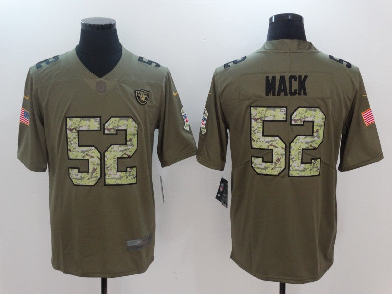 Men's Las Vegas Raiders Khalil Mack #52 Brown Game Player Jerseys